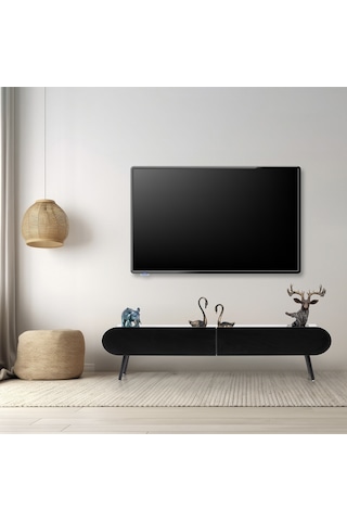Flora Dia /tv Ünitesi / Dekoratif Tv Ünitesi / Tv Sehpası / Tv Konsolu / Beyaz / Siyah