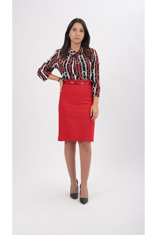 Soralline Kadın Etek 740 Kırmızı Kırmızı