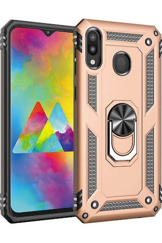 Samsung Galaxy Uyumlu M20 Kilif Zirhli Standli Miknatisli Tank Kapak 392976535