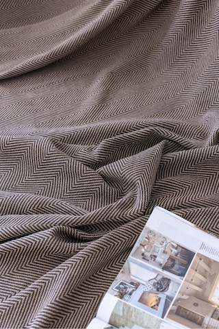 Bej-kahve Koltuk Örtüsü Balıksırtı Desen 180 210 Bej-kahve