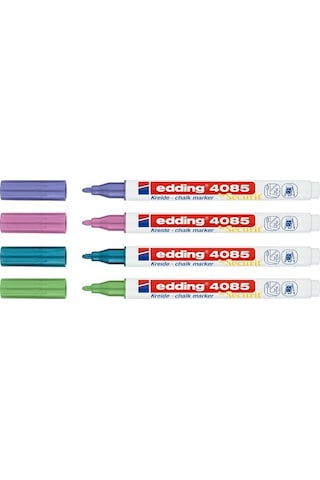 Edding 4085 Tebeşir Chalk Kalem Seti Metalik 4'Lü