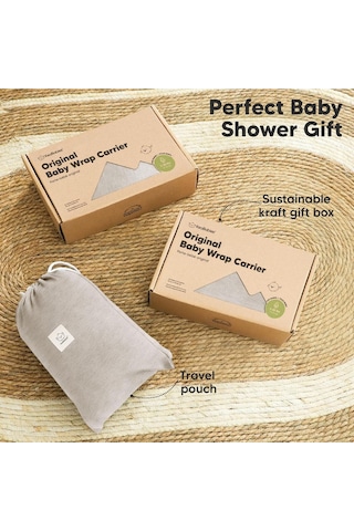 Keababies Bebek Taşıyıcısı, Nefes Alabilir, Ergonomik ve Eller Serbest Sarma Taşıyıcı Portbebe Bej Tek Ebat