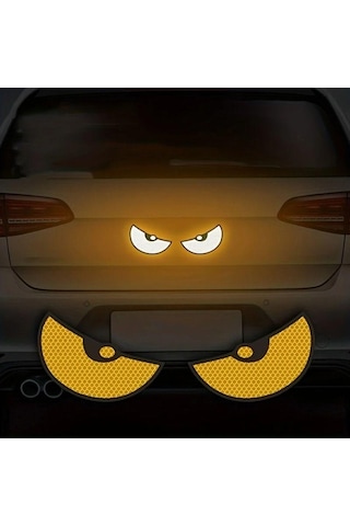 2 Adet/set Pet Araba Çıkartmaları Güvenlik Pencere Çıkartmaları Yaratıcı Reflektif Şeritler