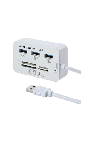 7in1 Usb3.0 Ayırıcı Kart Okuyucu Bilgisayar Genişletme Çoklu Arayüz Combo Kart Okuyucu+hub