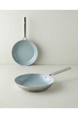 Hecha Çelik + Cerawell Tava 28x5 Cm Silver Gümüş