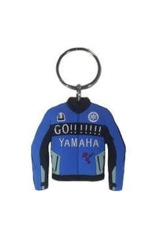 Mavi Renk Yamaha Motor Elbise Anahtarlık Açık Gri