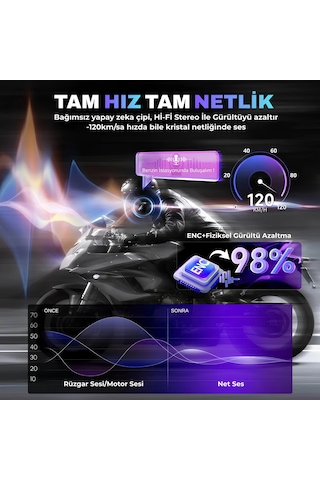 Moman H2s Motosiklet İnterkomu Çift Kanallı