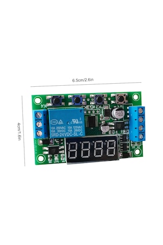 Springsun Dc12v Zamanlayıcı Röle Modülü, Led Gösterimli, 0.01s-999dk Süre Ayarı, Valf/pompa/motor Kontrolü, Yyc-2s
