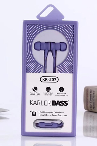 Ilkeshop Karler Bass Kr-207 Mıknatıslı Kablolu Kulaklık - Mor