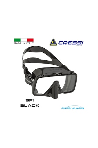 Parumarin Cressi Sf 1 Black Dalış Maskesi