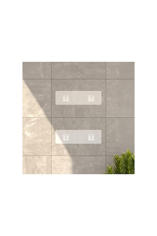 27x12 Cm Ölçülerinde Siyah Yapışkanlı Banyo Rafı Seti, Matkapsız Montaj Aahşap