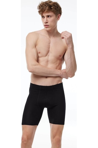 Malabadi 018 Erkek Uzun Paçalı Modal Boxer-Siyah