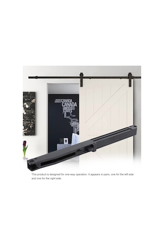 Yaleker Barn Kapısı Yavaşlatıcı Tampon, İki Yönlü Sessiz Kapanma, Ayarı Uygun, Siyah 2 Adet Diğer