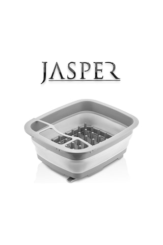 Jasper Jpr-00109 Açık Gri 9 Lt Katlanabilir Su Tahliyeli Çok Amaç Gri
