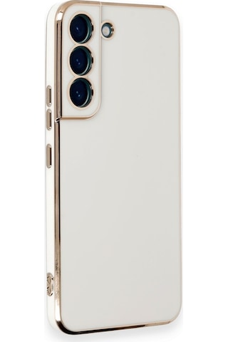 Newface - 682 - Samsung Galaxy Uyumlu S21 Kılıf Volet Silikon - Csmo-tex - - Beyaz