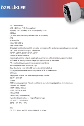 Bester 4mp Hareketli Wifi Bataryalı Kamera Sd Kart Destekli
