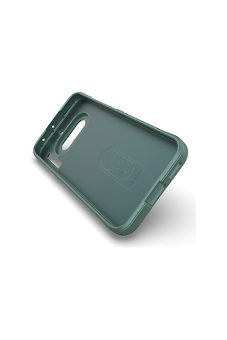 Maks Technology Nothing Phone 4a Kılıf Esnek Tpu Oyuklu Arka Yüzey Tasarımlı Mkst Etnik Silikon Kapak - Koyu Yeşil