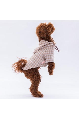 Pawstar Bej Ekose Oduncu Kedi Köpek Gömleği