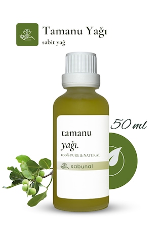 Sabunal Tamanu Yağı 50 ML Soğuk Sıkım Cilt Ve Saç Bakım Yağı