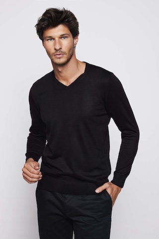 Tudors Slim Fit Dar Kesim V Yaka Tüylenmeyen Yumuşak Doku Beyaz Erkek Kazak-28766-beyaz Beyaz