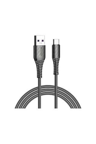 Awei Cl-69 5a Tip-c / Usb-c Akıllı Hızlı Şarj Kablosu, Uzunluğu: 1m Siyah