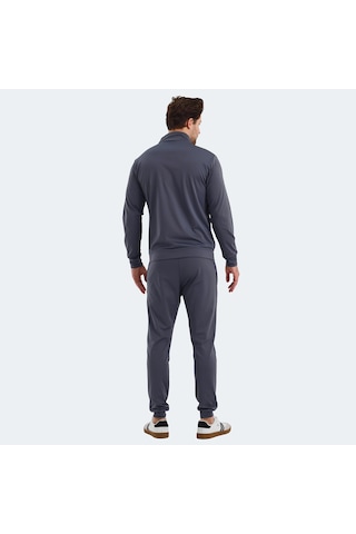 Slazenger KLOTEN IN Erkek Fermuarlı Dik Yaka Cepli Gri Eşofman Takımı