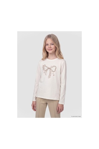 Lc Waikiki Alıta Cıty Farkıyla Lcw Kids Beyaz Oval Yaka Kız Çocuk 2'li Tişört Beyaz - 928160415 Beyaz