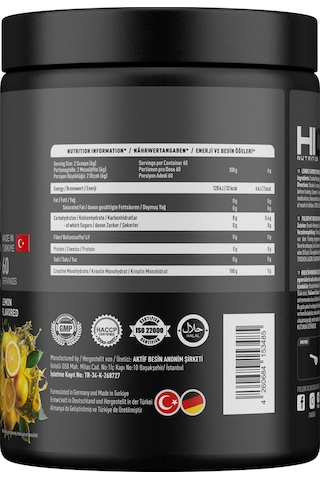 Hiq Nutrition Hıq Creatine 360g Lemon Flavored