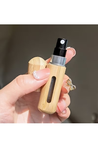 Sge Teknoloji Bambu 5 Ml Doldurulabilir Parfüm Şişesi Taşınabilir Cep Seyahat Parfüm Şişesi Atomizer
