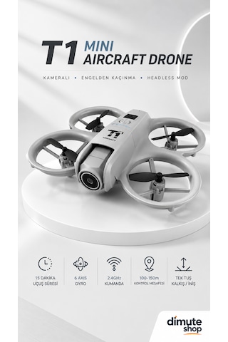 T1 Mini Aircraft Drone Kameralı Headless Mod Engelden Kaçınma