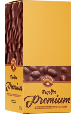 Beyoğlu Tane Bademli Premium Çikolata 12 x 75 G