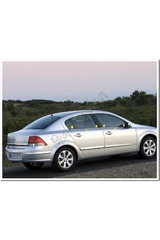 Opel Astra H Sedan Krom Cam Çıtası 2004 Sonrası 4 Parça Paslanmaz