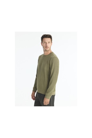 Yargıcı Regular Bisiklet Yaka Uzun Kol Sweatshirt 25kesw9006x 007 Haki
