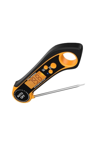 Dinosaurs Pişirme Için Et Termometre Katlanabilir Prob Anında Oku Bbq Izgara Ev Turuncu