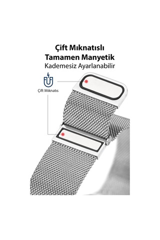 Polham Çelik Milano Loop Samsung Galaxy Uyumlu Watch 20mm Ve Huawei Gt2 Gt3 Magic 2 42mm İçin Kordon Kayış