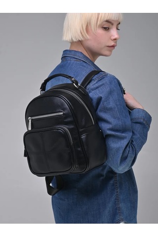 Daniele Patrici Şehir A5 Deri Sırt Çantası 169478880 Siyah