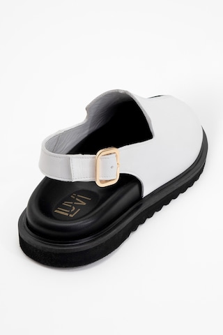 Luvishoes Luvi Shoes Laby Beyaz Cilt Hakiki Deri Kadın Sandalet Beyaz