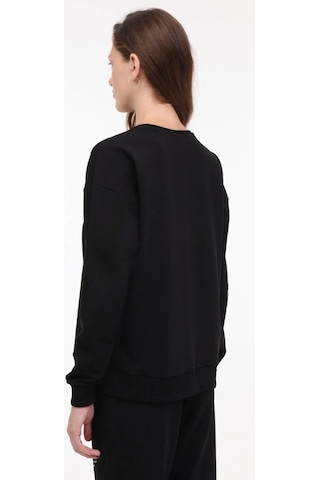 Lumberjack Anna Kadın Siyah Yuvarlak Yaka Sweatshirt Siyah