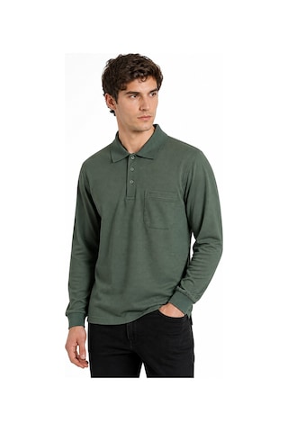 Dynamo Erkek Mevsimlik Polo Yaka Cepli Sweatshirt Bgl-st05366 Haki