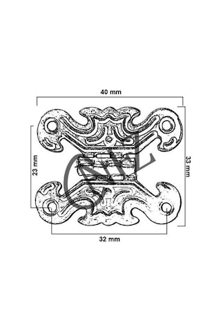 Dekoratif Sac Kelebek Menteşe - Küçük, Eskitme, 100 Adet