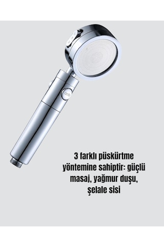 Flzdgnkr Yüksek Basınçlı 3 Fonksiyonlu Duş Başlığı Çok Renkli