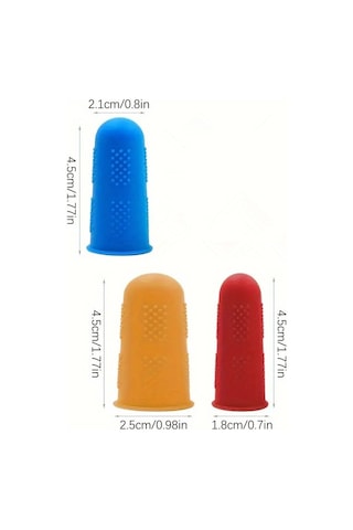 3 Parça Set Isıya Dayanıklı Silikon Parmak Koruyucuları - Yeşil