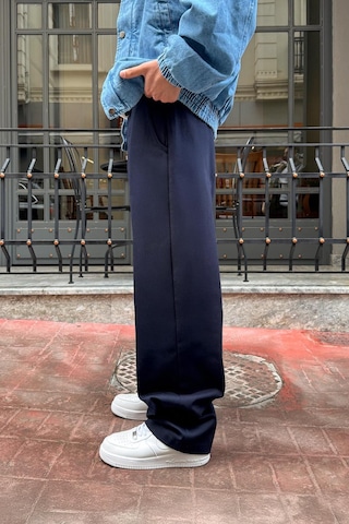 Flaw Bel Lastikli Baggy Gabardin Pantolon Lacivert Lacivert