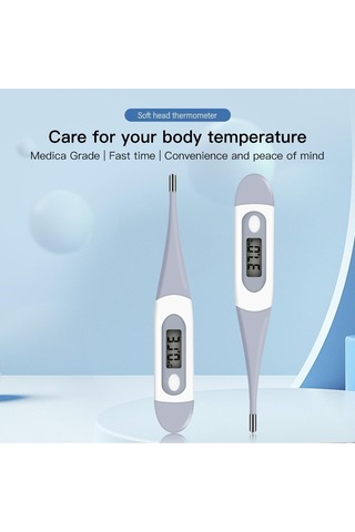 Bebek Çocuk Yetişkin Ateşi İçin Yongrow Dijital Oral Termometre, Esnek Uçlu Bellek Geri Çağırma