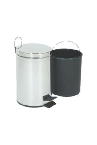 Emr Çelik Metal Paslanmaz Pedallı Çöp Kovası 3 Lt.