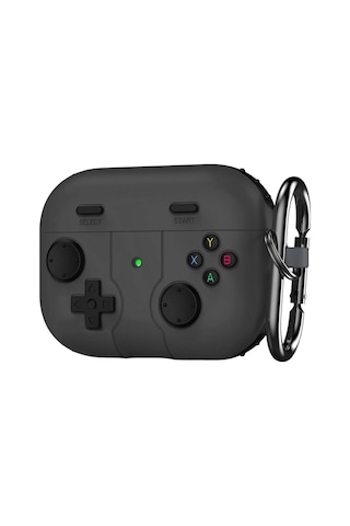 Caseonn Samsung Uyumlu Galaxy Buds 3 Pro Kılıf Retro Gamepad Siyah