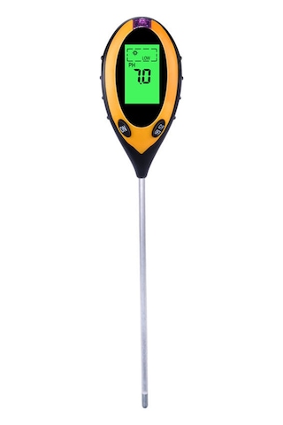 Singree Bitki Toprak Test Cihazı - 4'lü Fonksiyonlu Ph, Nem, Sıcaklık, Işık Hızlı Ölçüm Yapar 112 Karakter