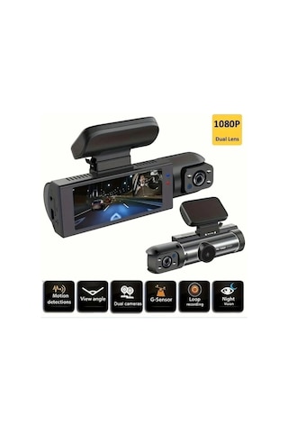 3 Kameralı Araç İçi Kamera Sd Kart Destekli Kamera V9