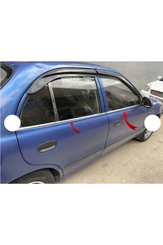Hyundai Accent Yumurta Kasa 1995-2000 Krom Cam Çıtası 4 Parça Paslanmaz Çelik