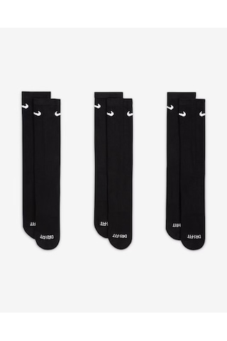 Nike Sx6888-010 Everyday Plus Destekli Antrenman Crew Çorapları 3 Çift Cok Renklı